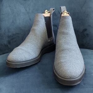 Rothy's Mens Lug Sole Chelsea Boot Wool Blend in Mountain Gray size 9